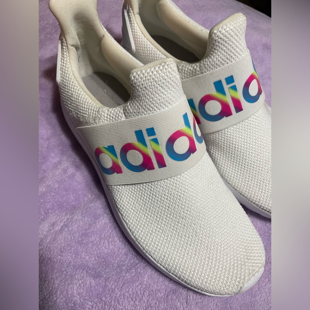 White Adidas Lite Racer Girls Sneakers